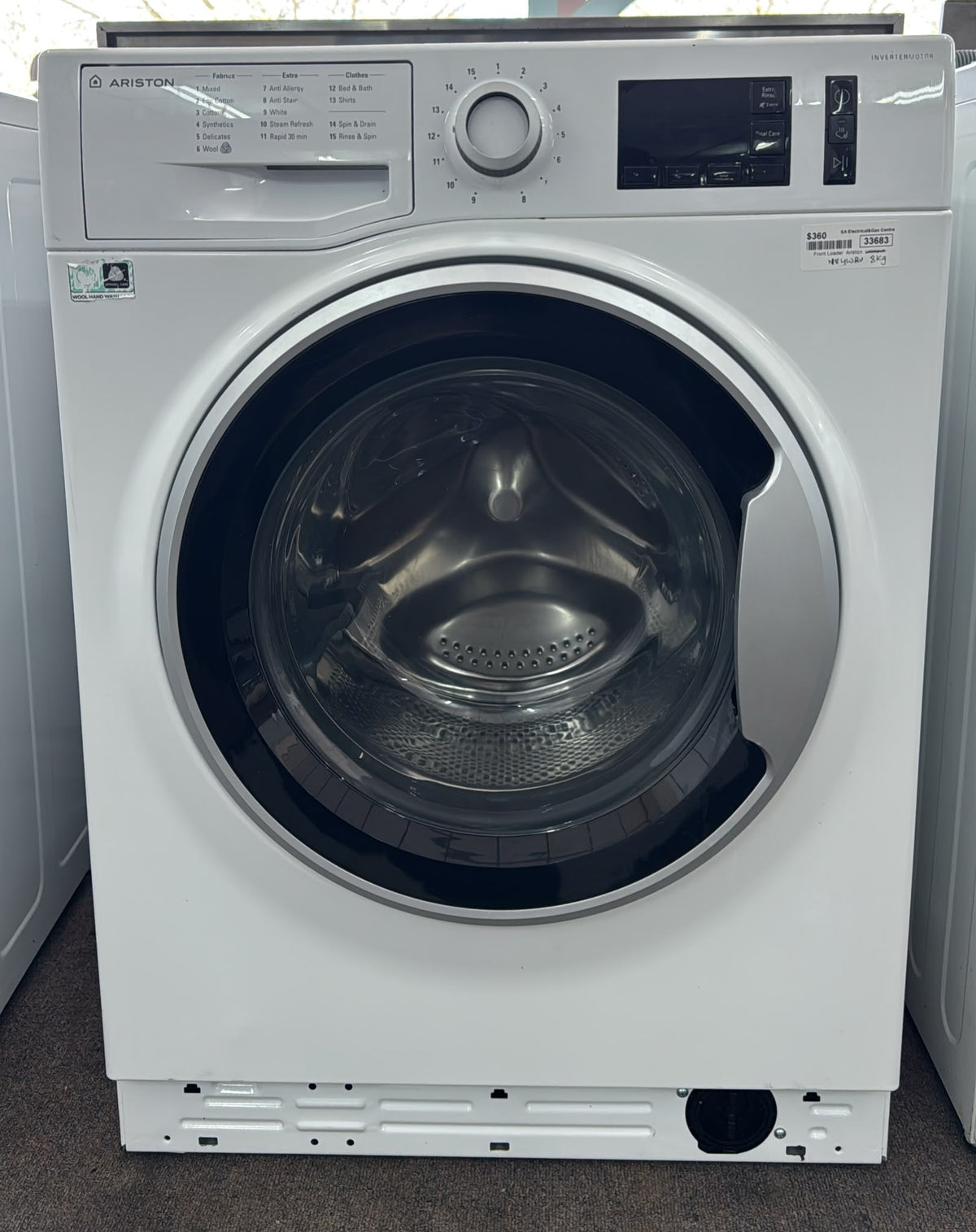 Ariston Front Loader Washing Machine 8kg, N84WAU (33683)