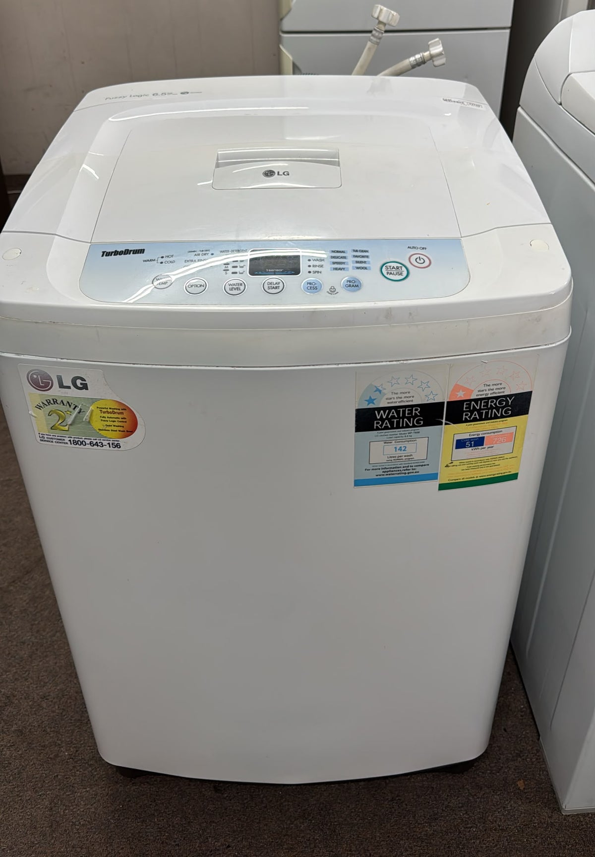 LG Top Loader Washing Machine 6.5kg WFT656 (33705)