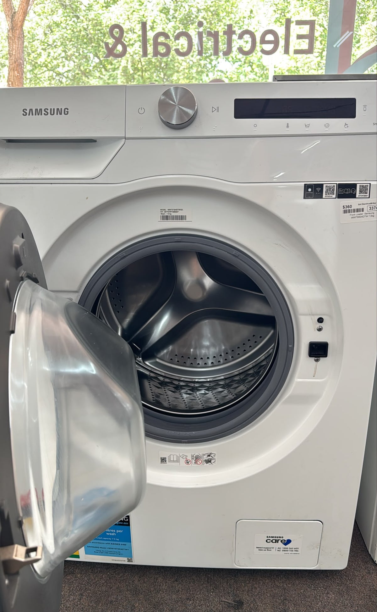 Samsung Front Loader Washing Machine 7.5kg, WW75J504DTW (33745)