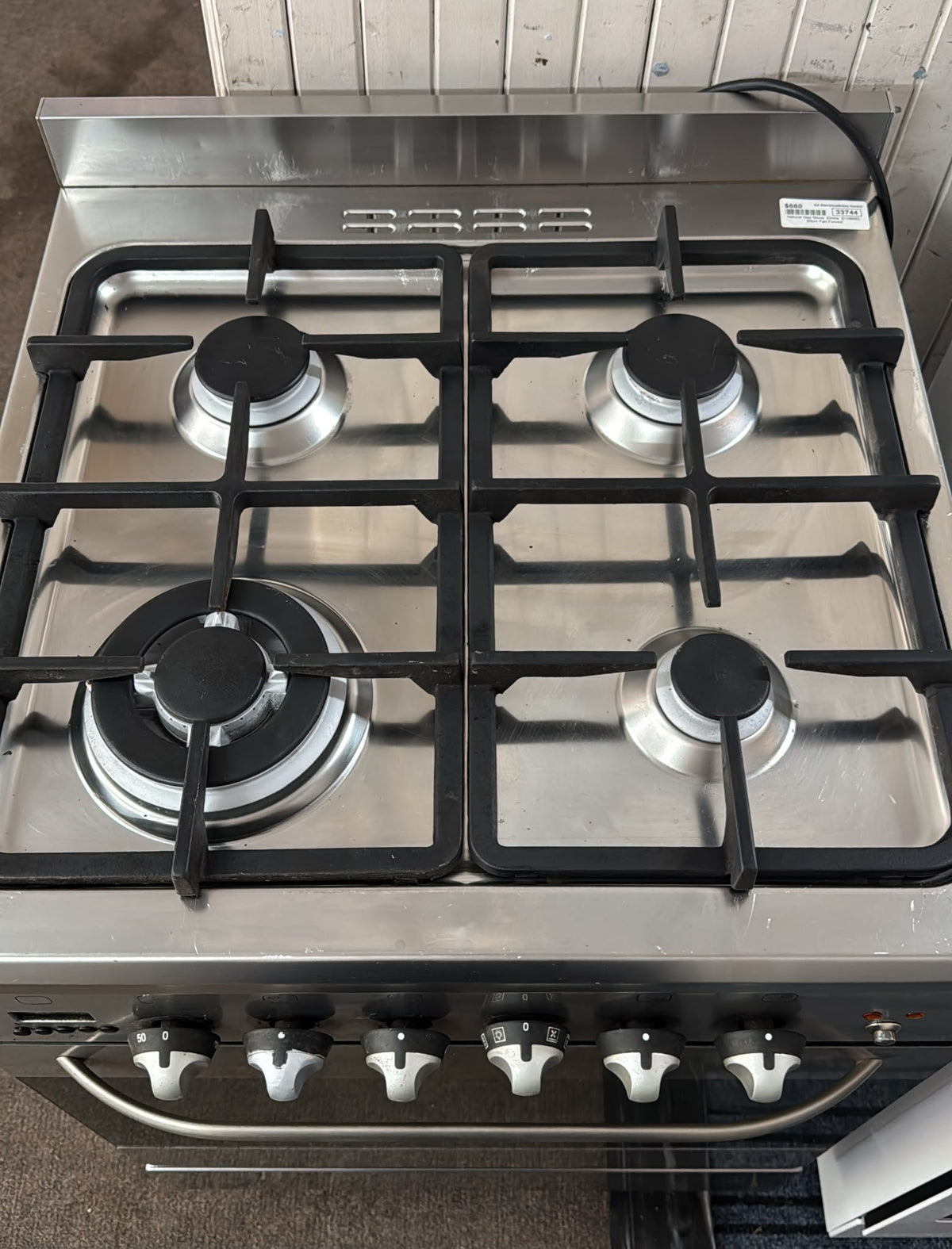 Emilia Stainless Steel 60cm Natural Gas Stove, Fan Forced (33744)