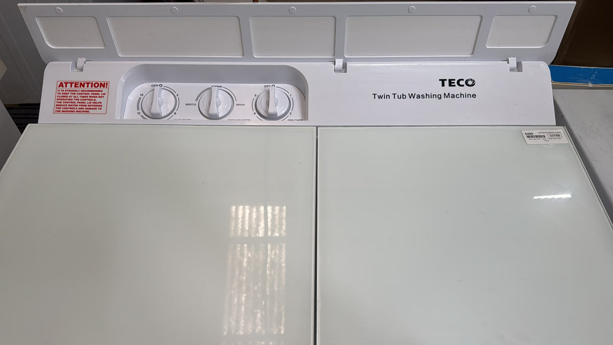 Teco Twin Tub Washing Machine 10kg, TWM100TTBH (33795)