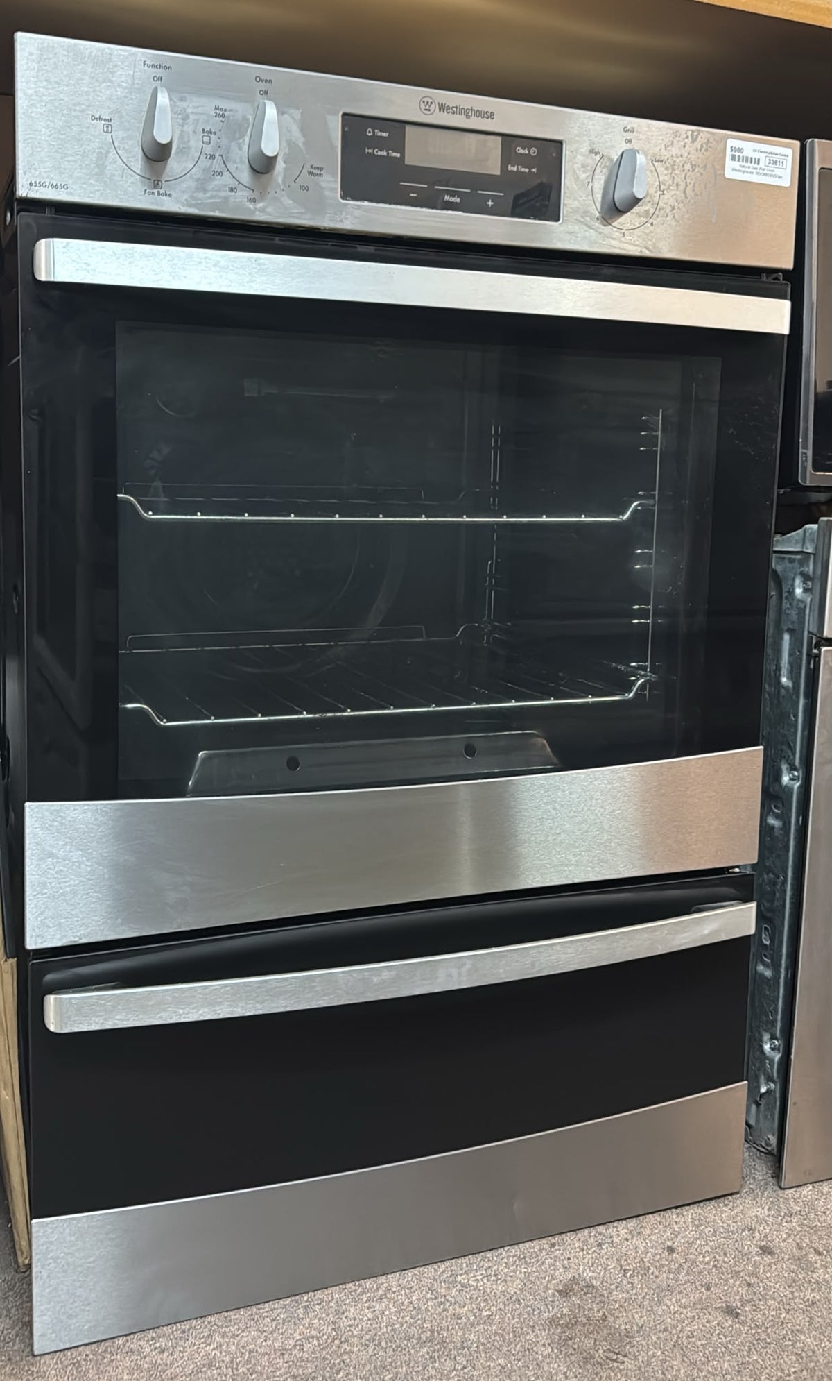 Westinghouse Fan Forced Natural Gas Wall Oven,  WVG665SNG  (33811)