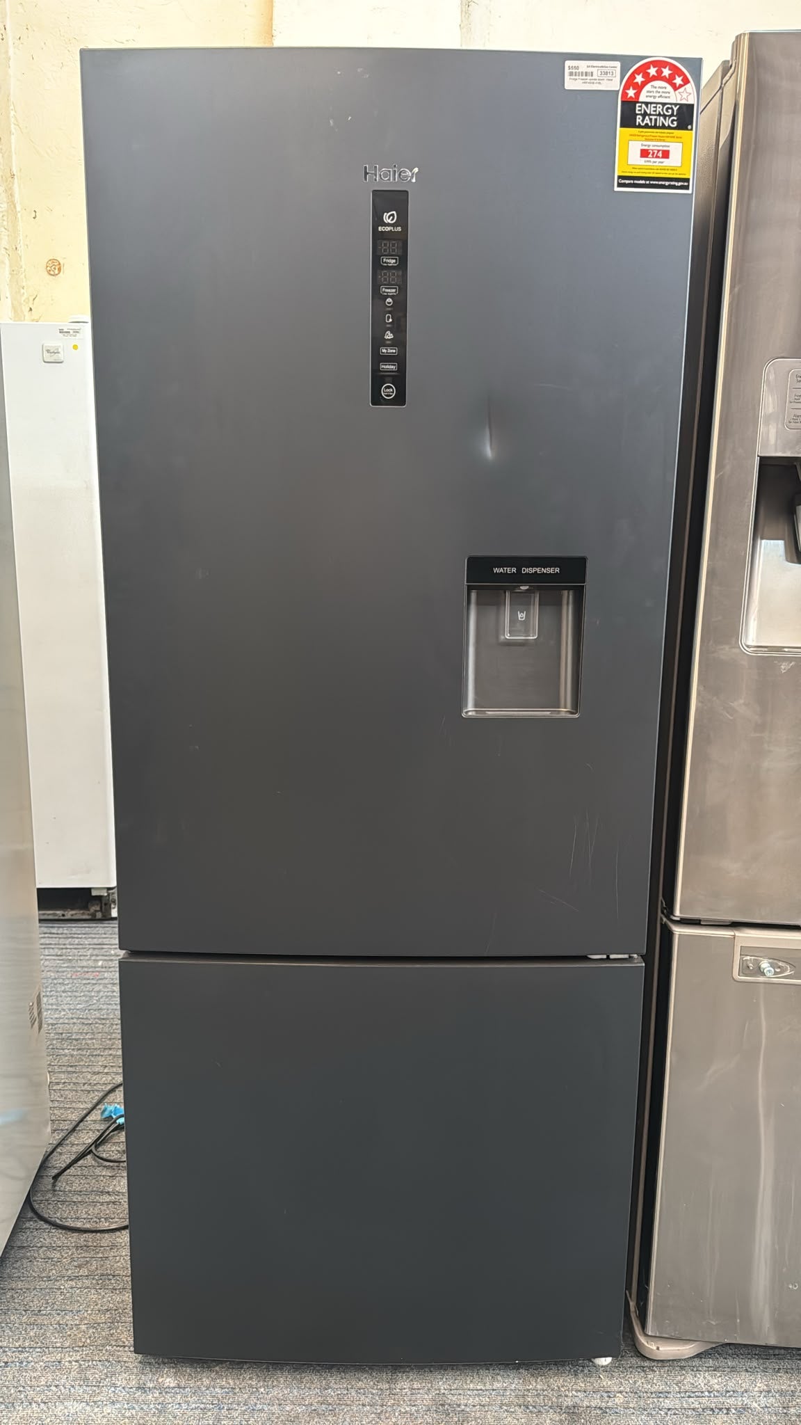 Haier Bottom Mount Fridge Freezer 416L, HRF450B (33813)
