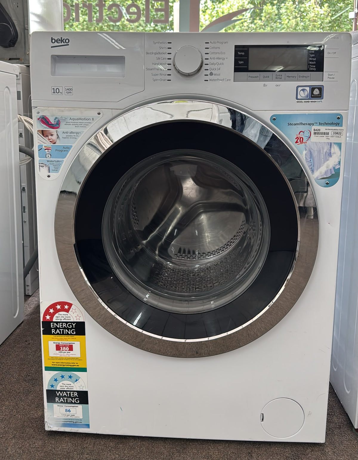 Beko Front Loader Washing Machine 10kg , WMY1048LB (33822)