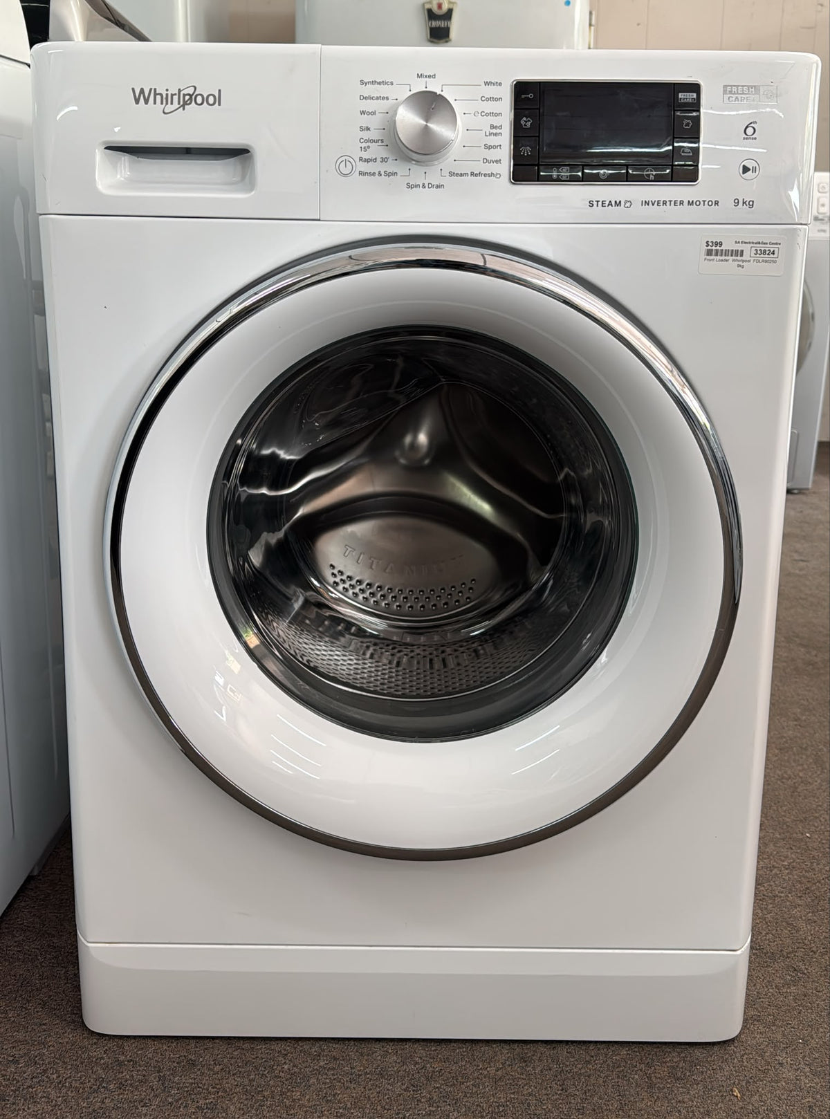 Whirlpool Front Loader Washing Machine 9kg, FDLR90250 (33824)
