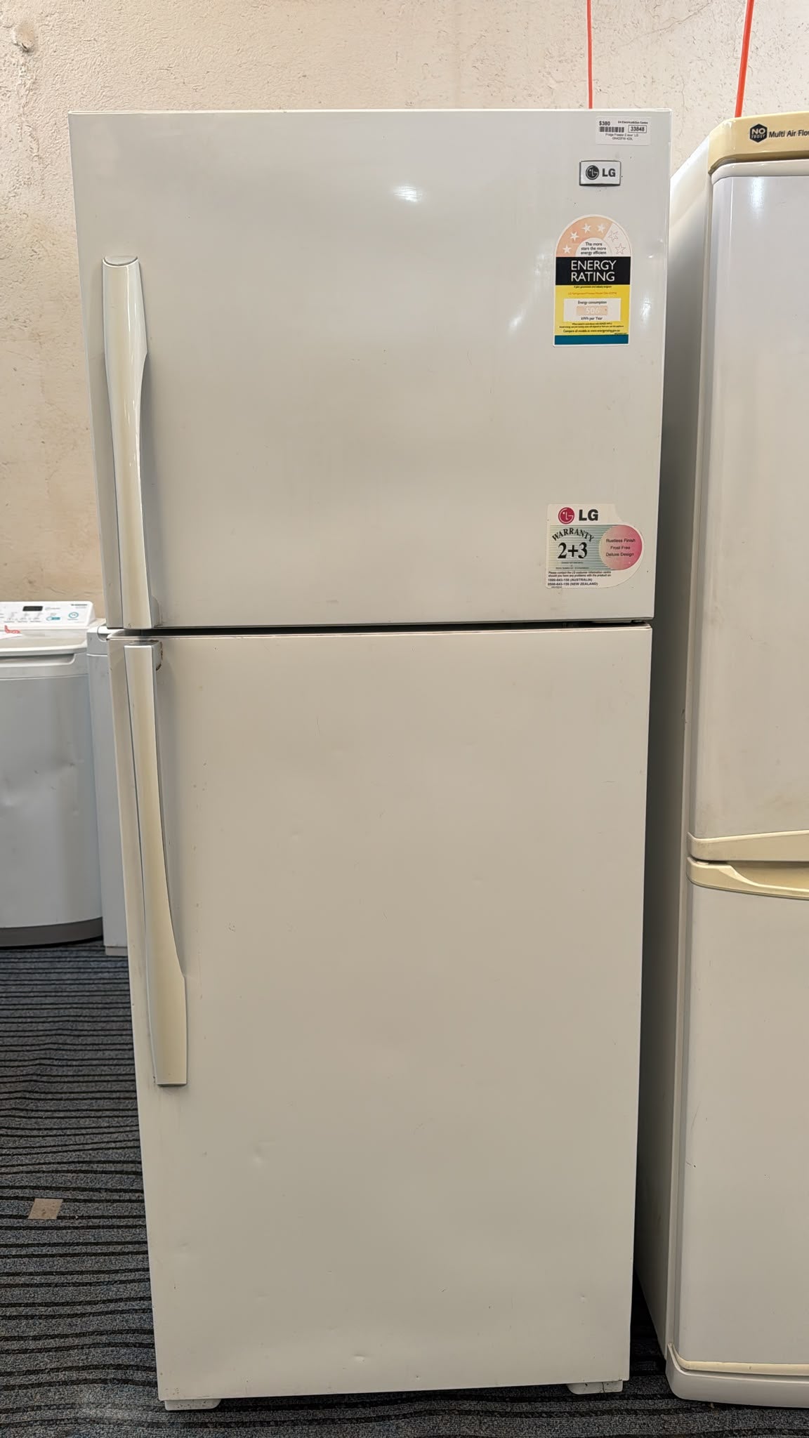LG Top Mount Fridge Freezer 422L, GN422FW (33848)