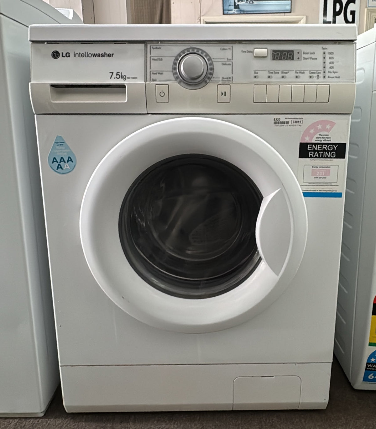 LG Front Loader Washing Machine 7.5kg, WD1023C (33851)