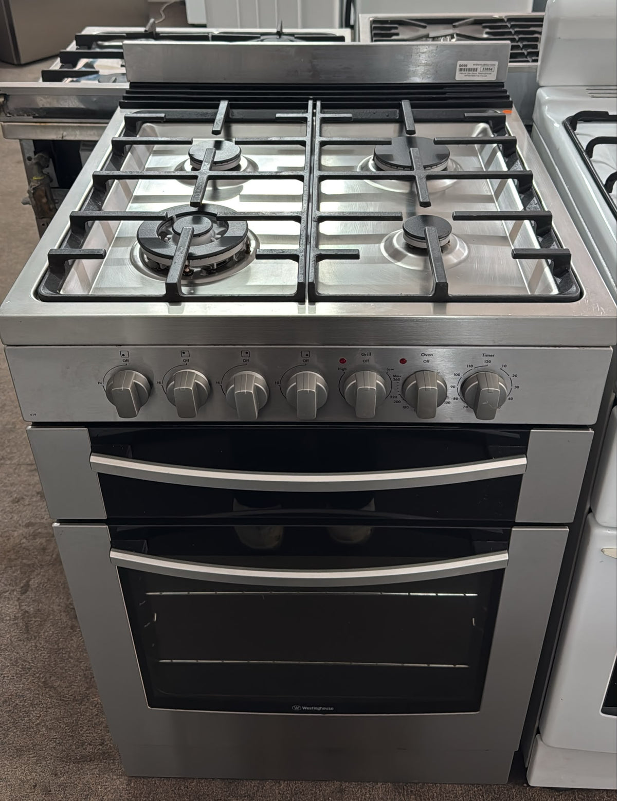 Westinghouse 60cm Natural Gas Stove, Fan Forced (33854)