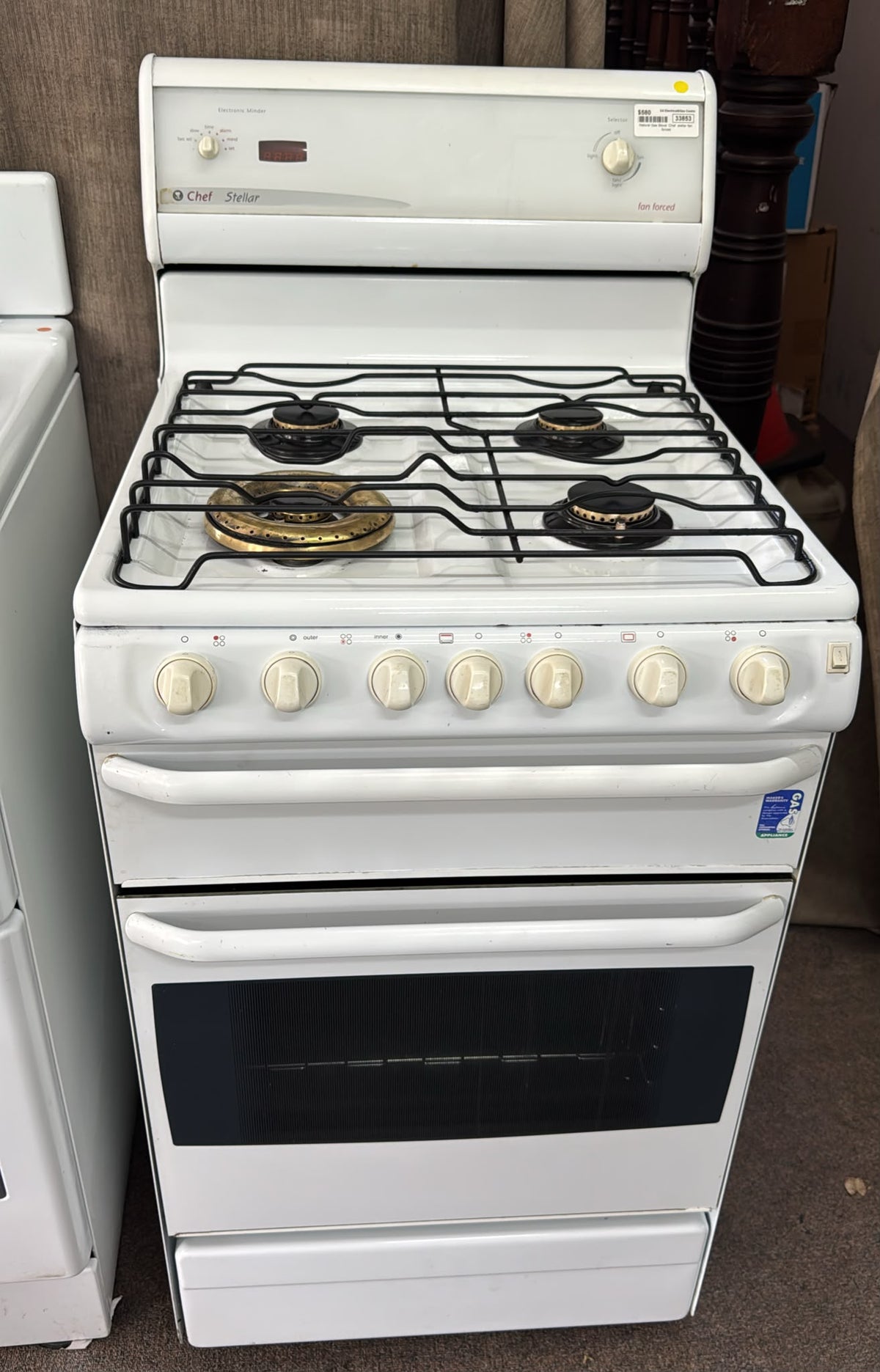 Chef Stellar 54cm Fan Forced Natural Gas Stove (33853)