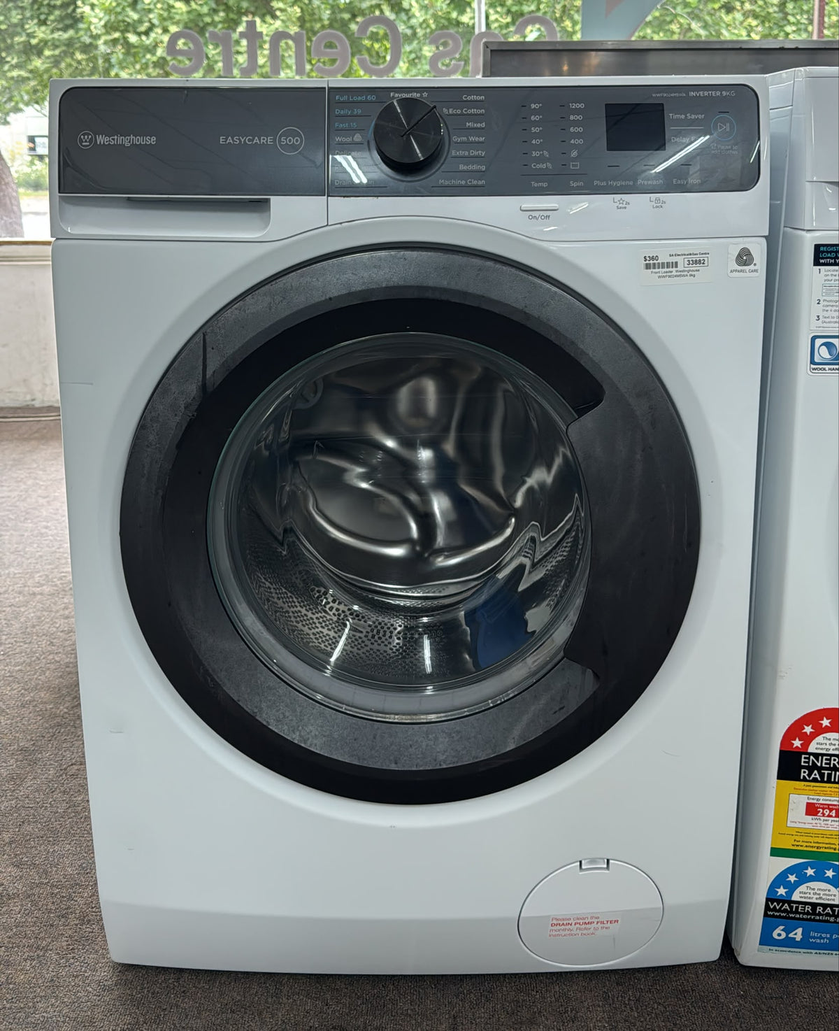 Westinghouse Front Loader Washing Machine 9kg, WWF9024M5WA (33882)