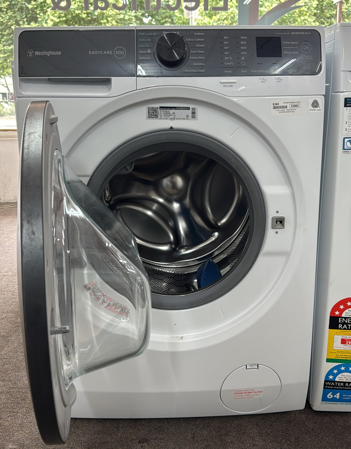 Westinghouse Front Loader Washing Machine 9kg, WWF9024M5WA (33882)
