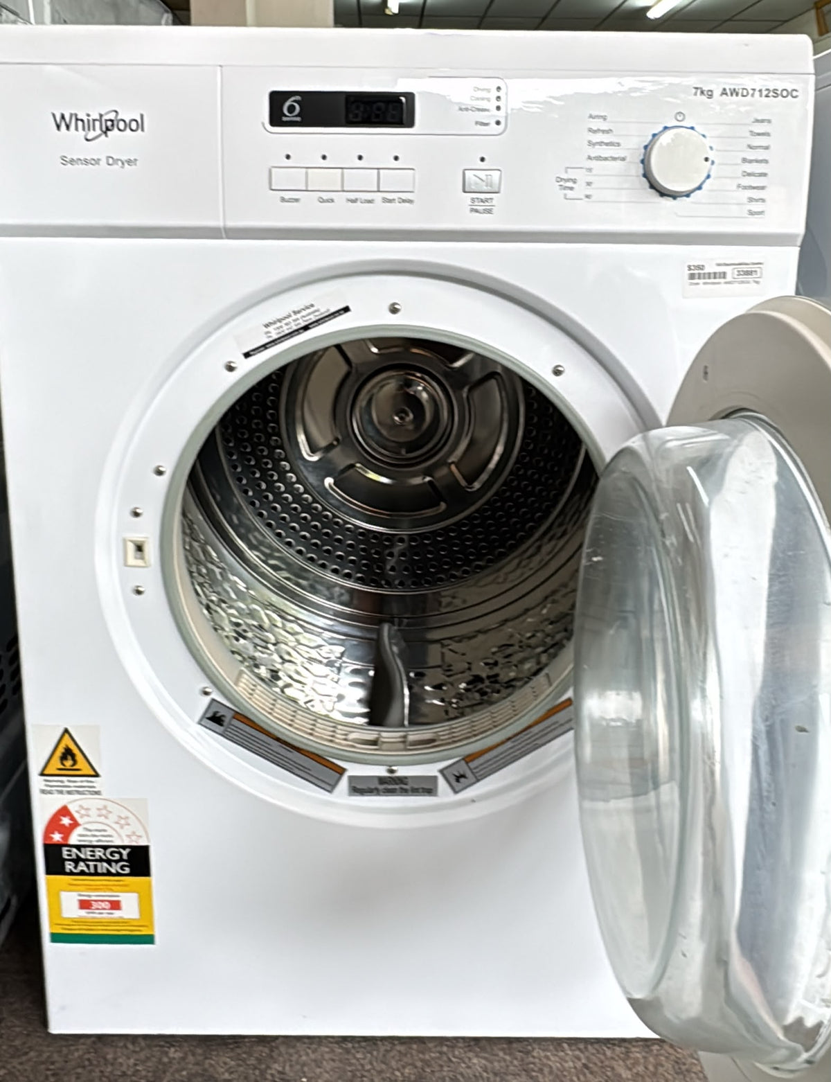 Whirlpool Dryer 7kg, AWD712SOC (33881)