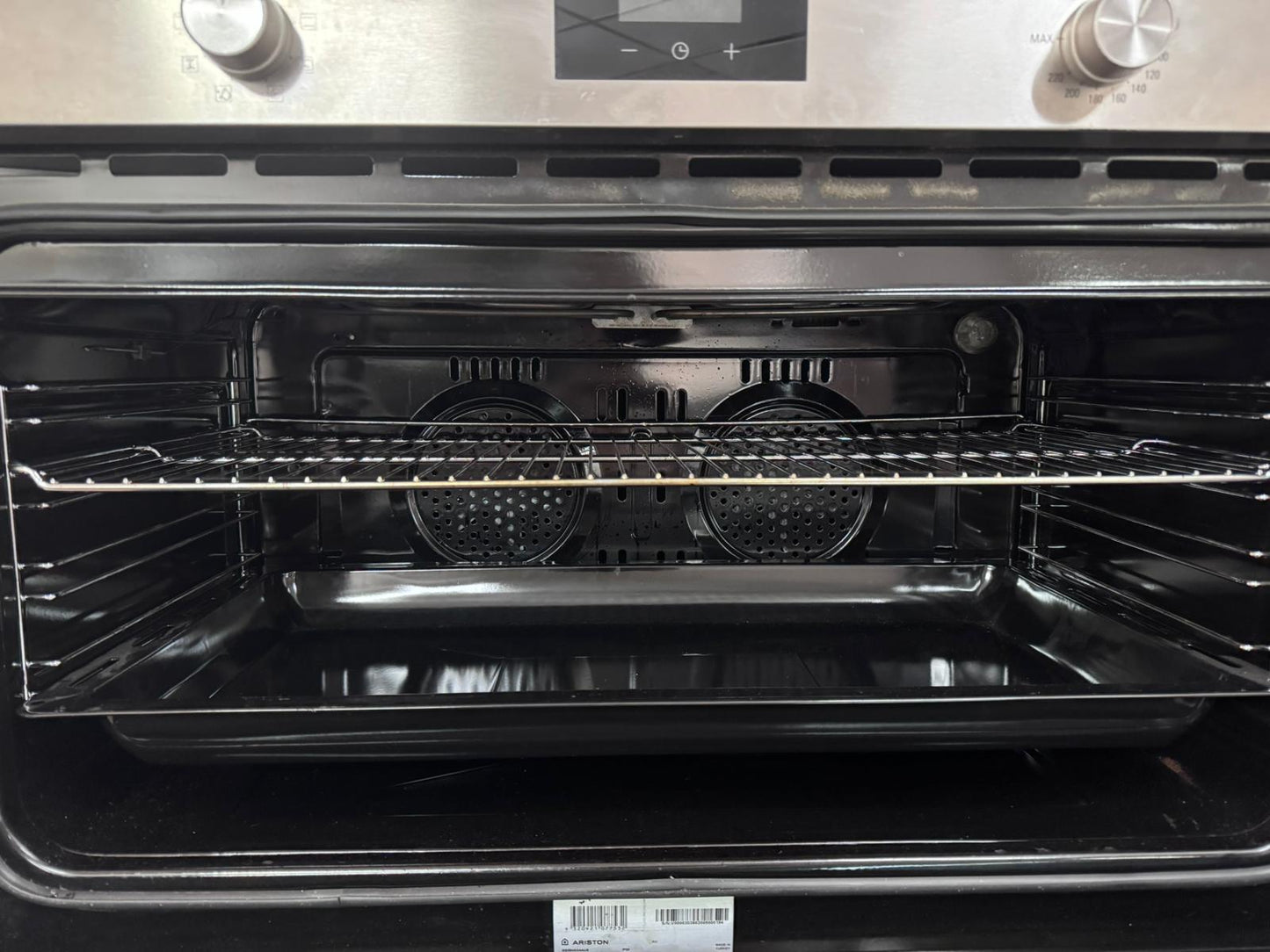 Ariston 90cm Fan Forced Electric Under bench Oven  MS58441XAAUS, (32393)