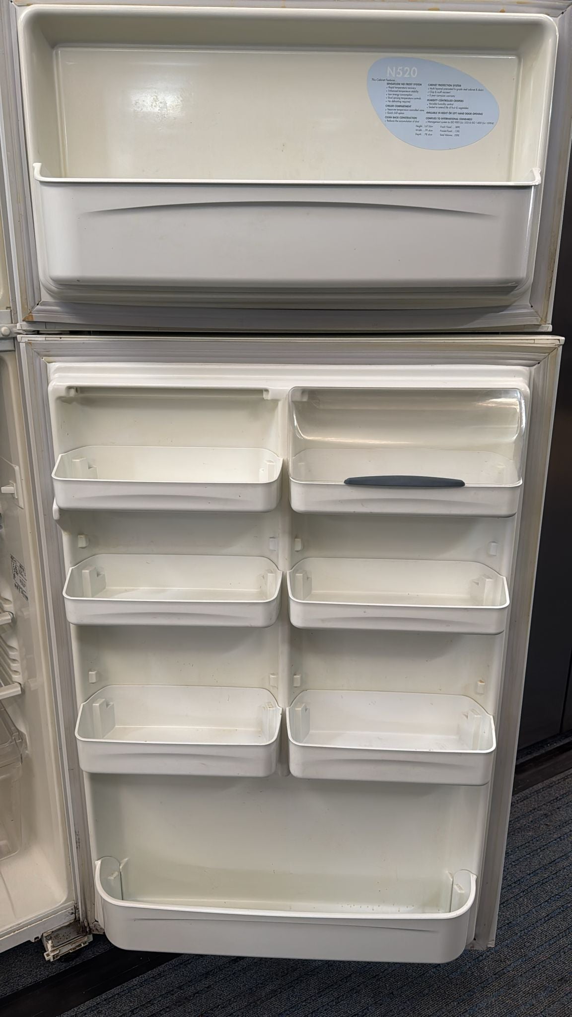 Kelvinator Top Mount Fridge Freezer 520L N520F-R*2 (32239)