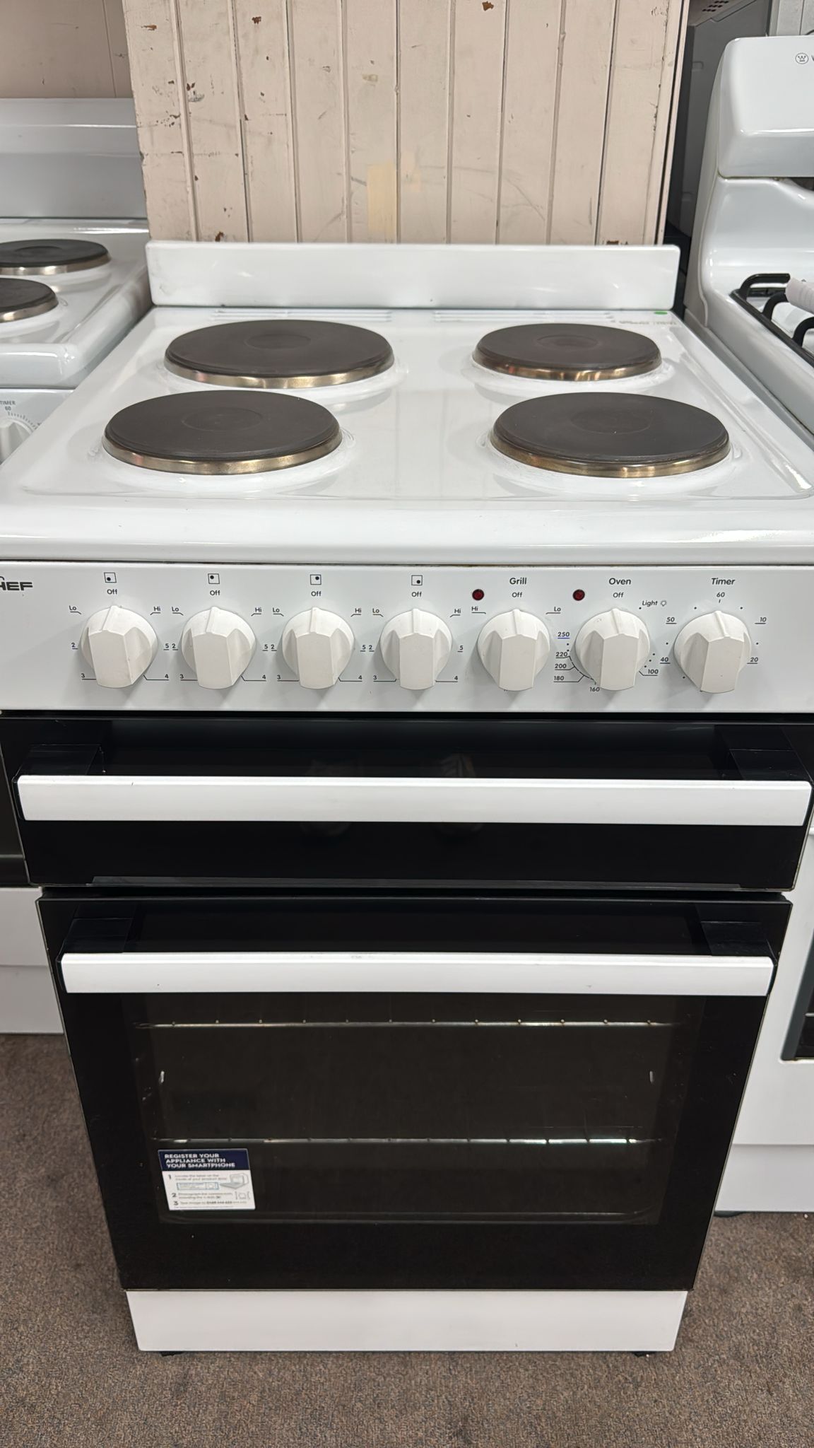 Chef 54cm Upright Cooker Freestanding Electric Stove 533 (32519)