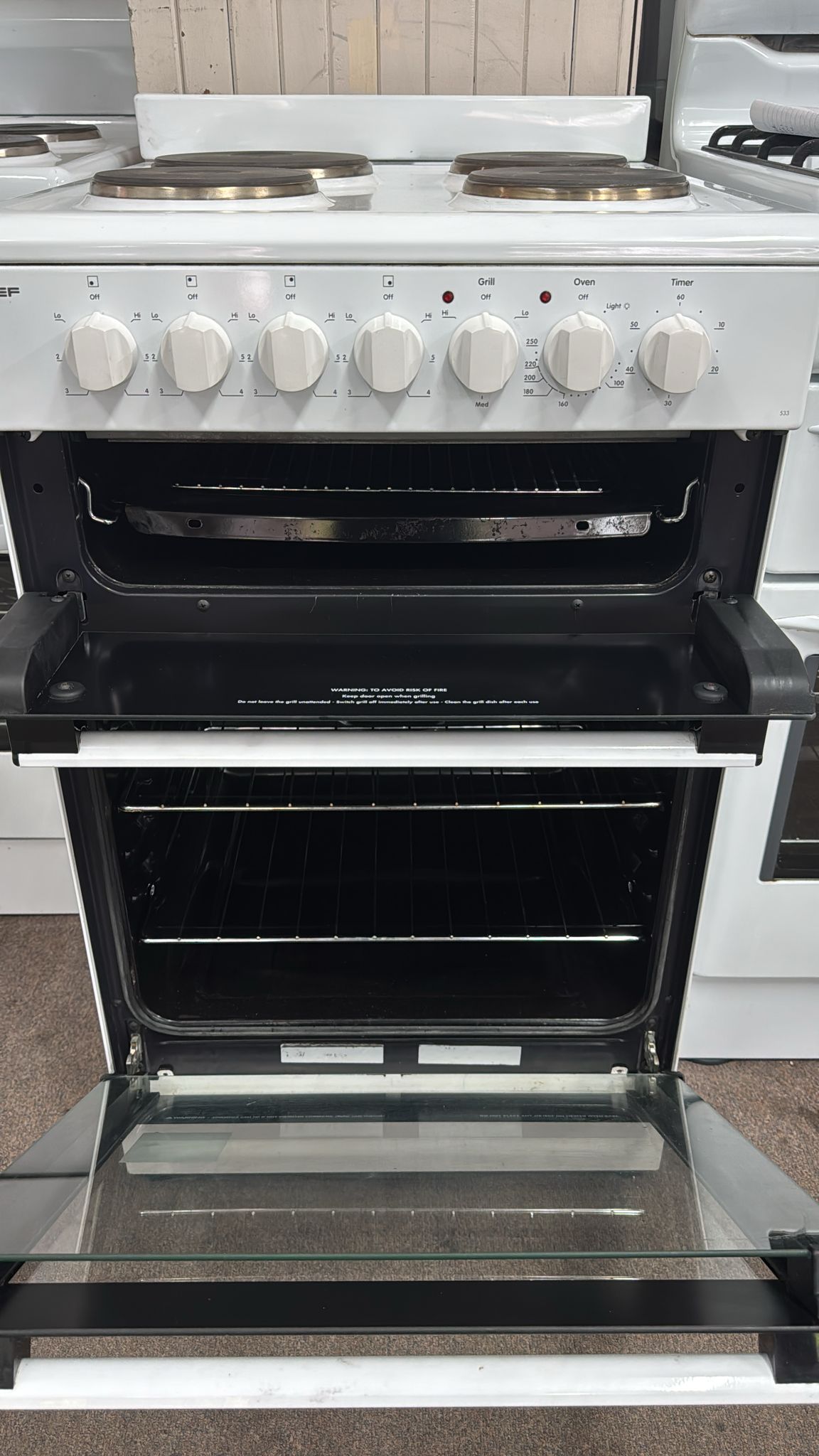Chef 54cm Upright Cooker Freestanding Electric Stove 533 (32519)