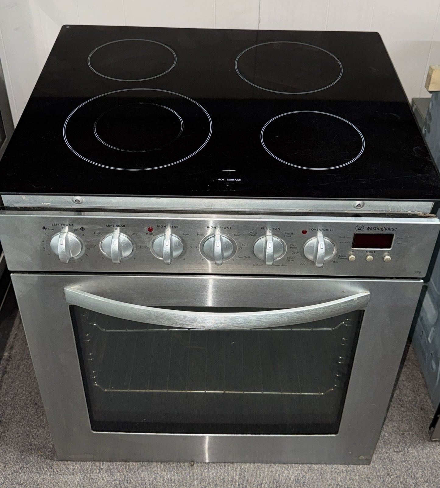 Westinghouse Electric Underbench Oven + Cooktop  PPN778S*37 (32781)