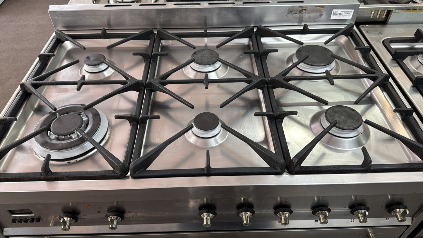 Smeg 6 Burner 90cm Duel Fuel 90cm Stove, Fan Forced (32840)