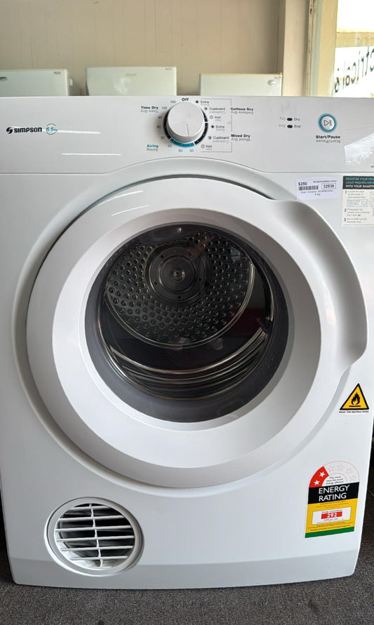 Simpson Dryer 6.5kg, SDV656HQWA (32936)