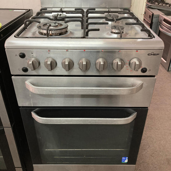 Chef 517 Stainless Steel 54cm Natural Gas Stove, Fan Forced (32953)