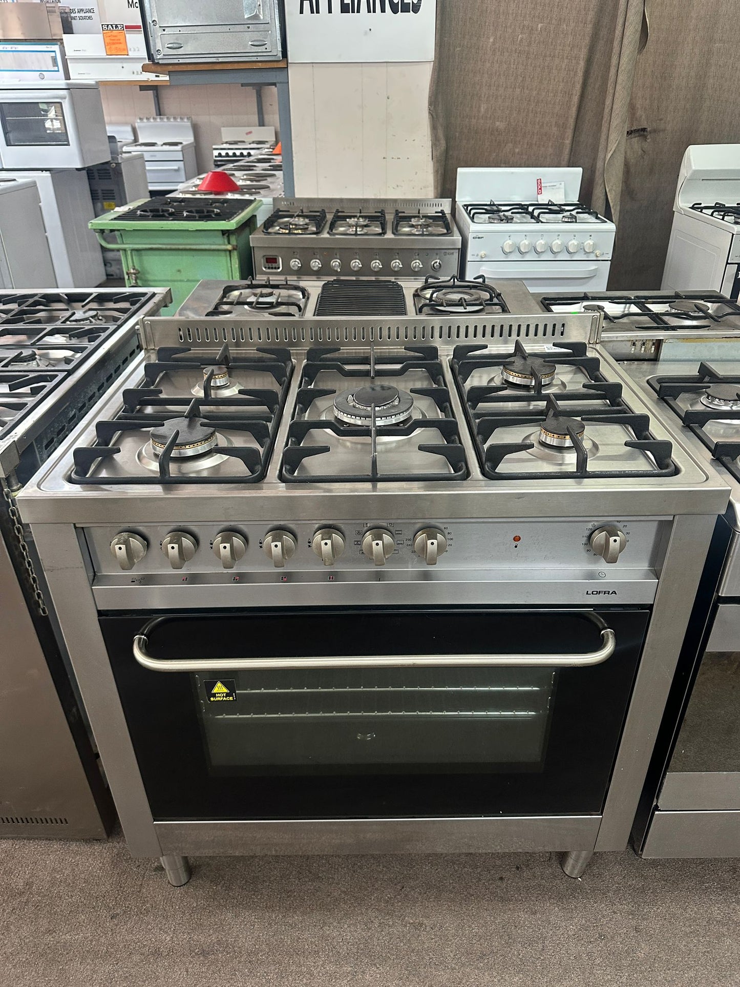 Lofra 5 Burner Duel Fuel 90cm Gas Stove, Fan Forced (33050)