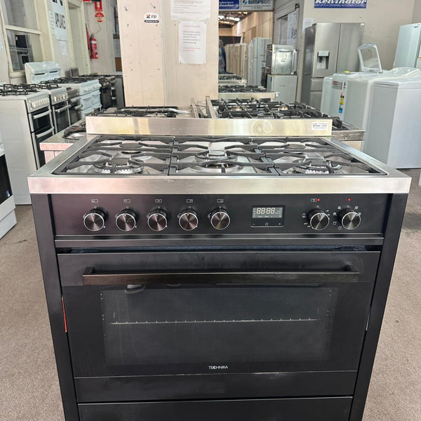 Technika 5 Burner Dual Fuel 90cm Gas Stove, Fan Forced (33062)